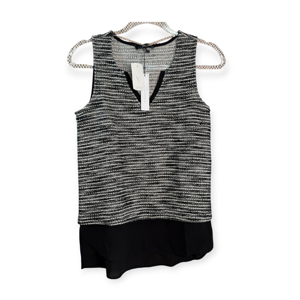 Sanctuary Tweed Shimmer Multimedia Top NWT Size XS